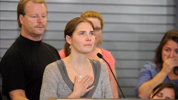 Amanda Knox durante el juicio de 2011