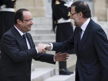 François Hollande recibe a Mariano Rajoy en El Elíseo