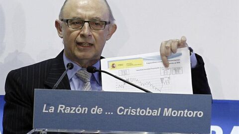 El ministro de Hacienda y Administraciones P&uacute;blicas, Crist&oacute;bal Montoro, durante su intervenci&oacute;n en el foro