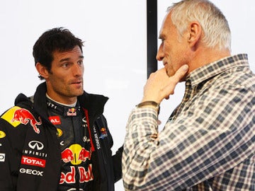 Mark Webber junto a Dietrich Mateschitz