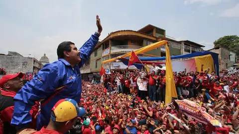 Nicolás Maduro, durante el acto electoral Nicolás Maduro, durante el acto electoral