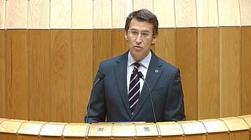 Núñez Feijóo en el parlamento gallego