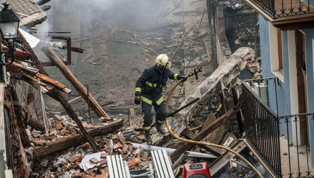 Restos del incendio de Bermeo