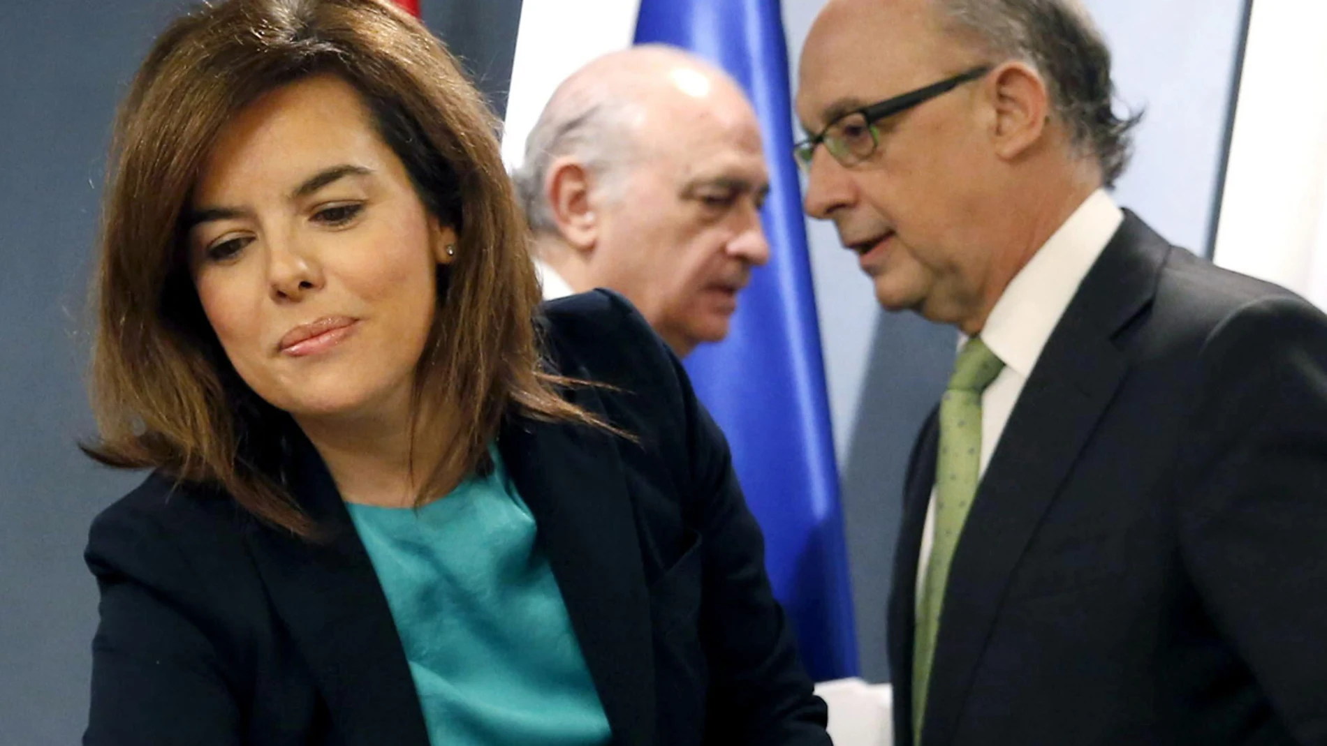 Soraya Sáenz de Santamaría, en la rueda de prensa del Consejo de Ministros Soraya Sáenz de Santamaría, en la rueda de prensa del Consejo de Ministros