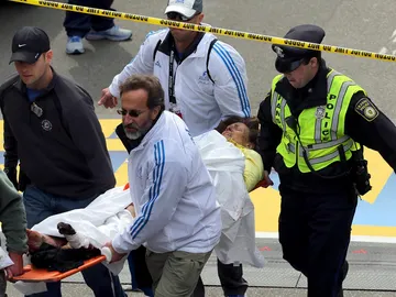 Asistencia médica en la línea de meta Asistencia médica en la línea de meta