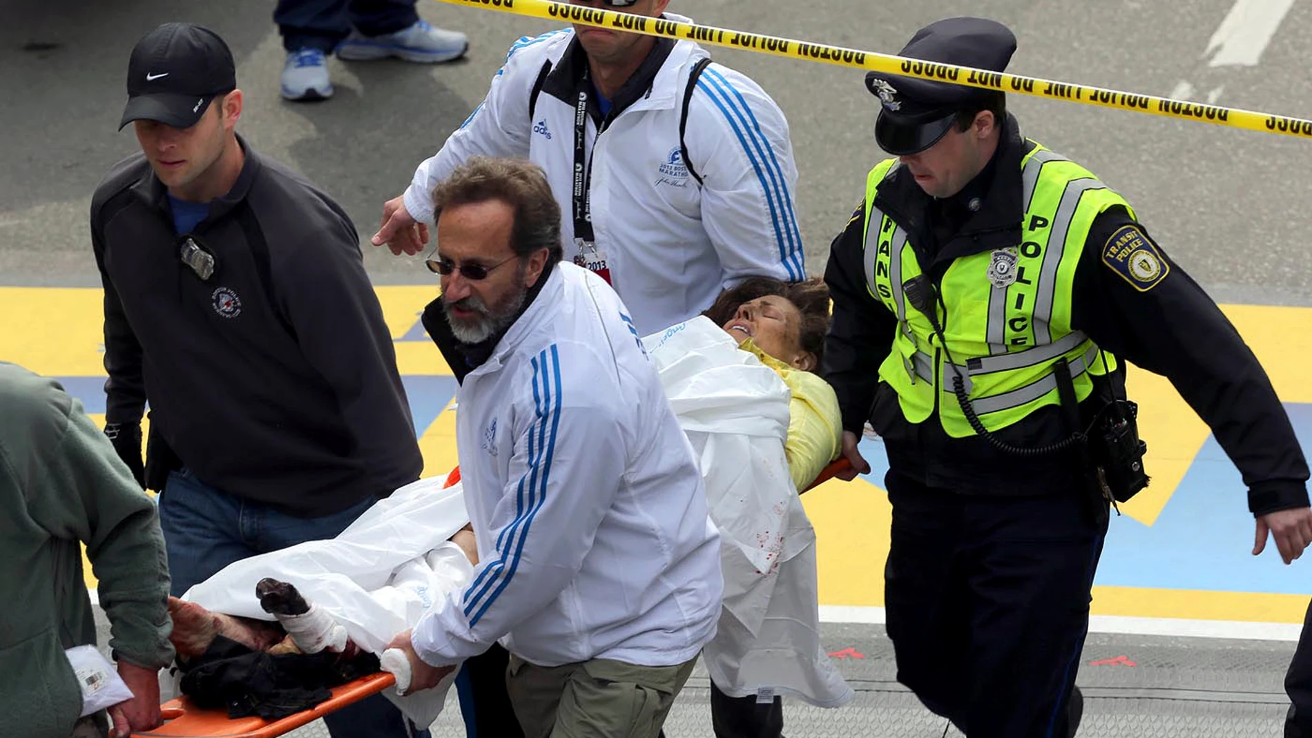 Asistencia médica en la línea de meta Asistencia médica en la línea de meta