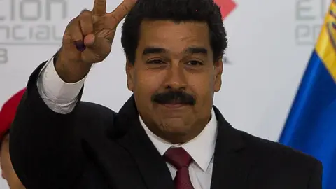 Nicolás Maduro celebra su victoria Nicolás Maduro celebra su victoria