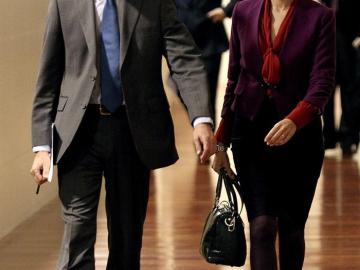 La secretaria general del PP, María Dolores de Cospedal, junto al portavoz del Grupo Popular en el Congreso, Alfonso Alonso