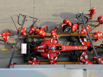 Pit stop de Ferrari 