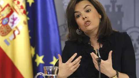Soraya Sáenz de Santamaría, tras el consejo de ministros Soraya Sáenz de Santamaría, tras el consejo de ministros