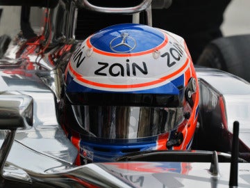 Jenson Button en el cockpit del McLaren