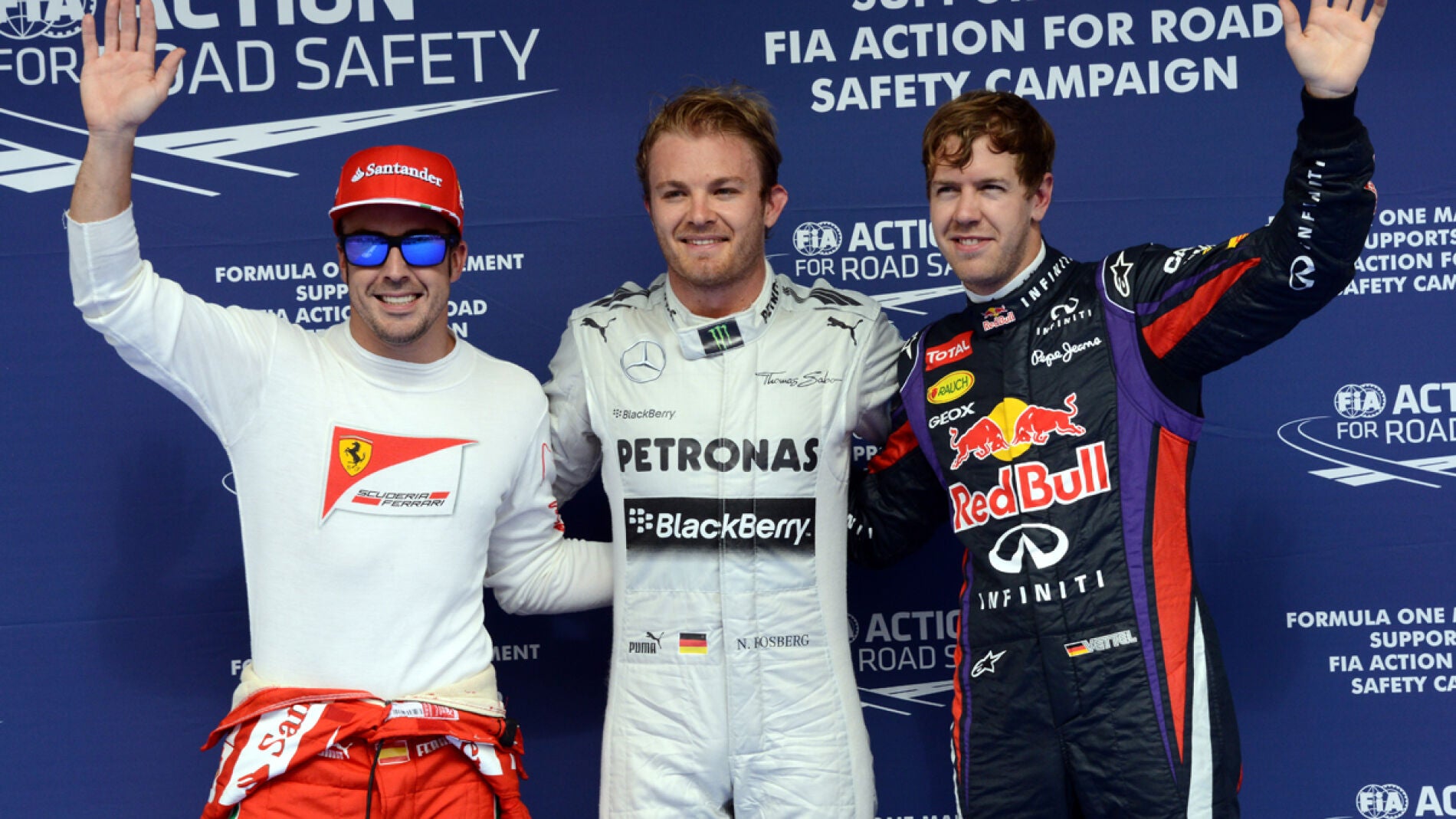 Rosberg, Vettel y Alonso en Sakhir