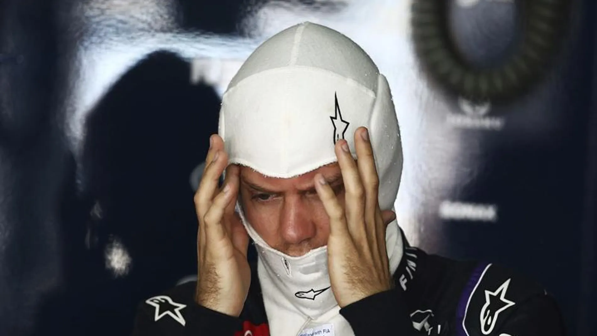 Sebastian Vettel, concentrado