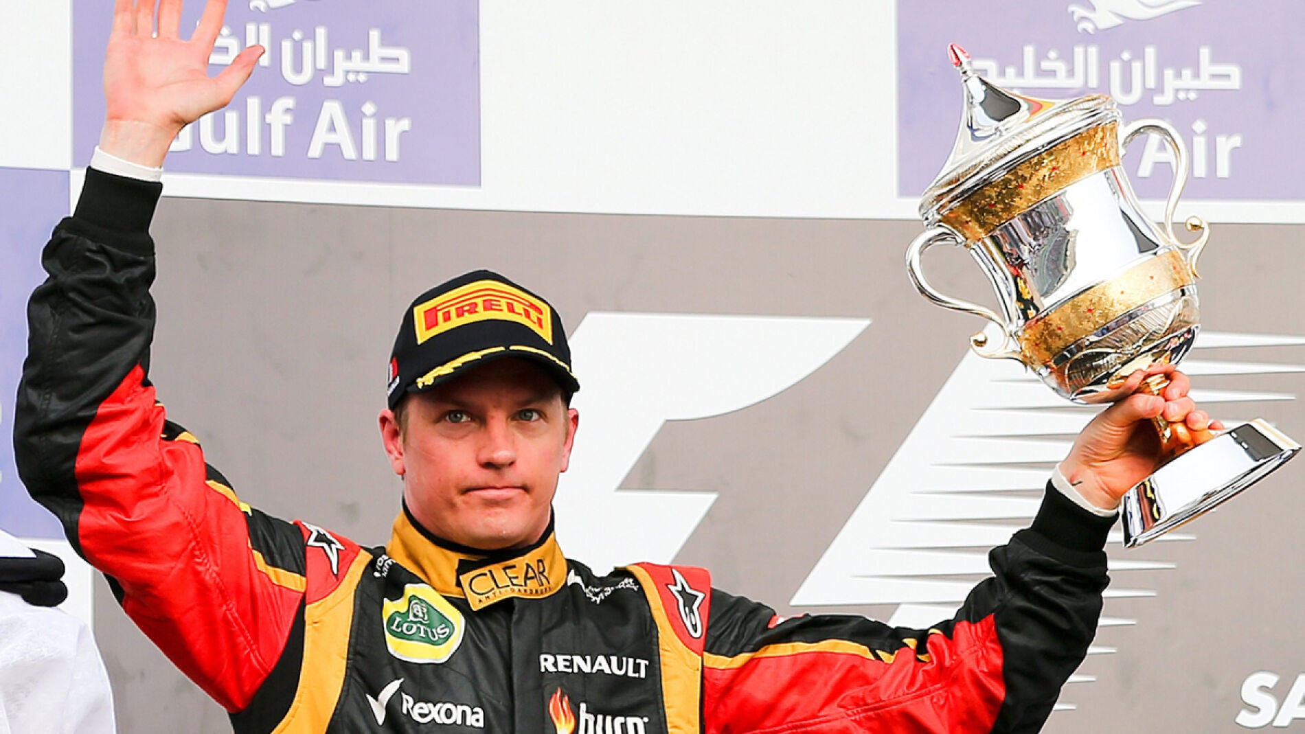 Raikkonen, en el podio de Bar&eacute;in