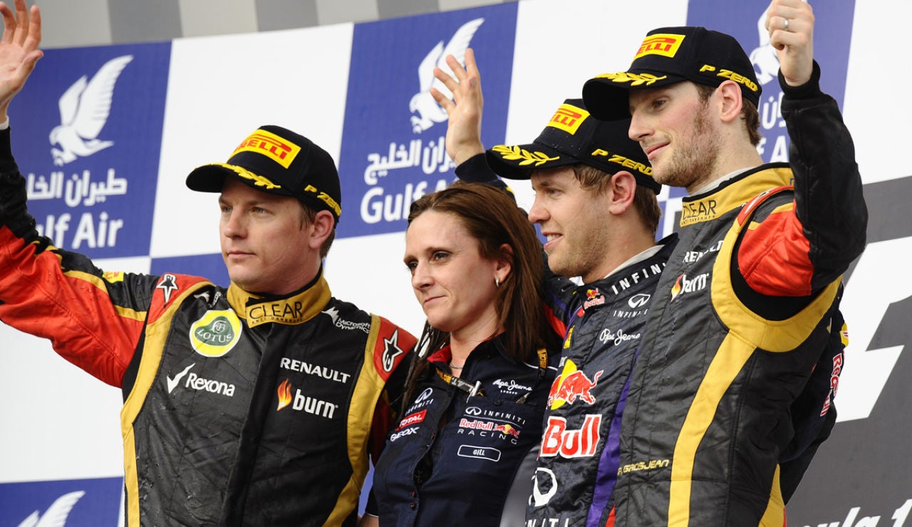 El podio del GP de Baréin El podio del GP de Baréin