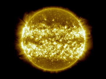 La actividad del sol durante tres años