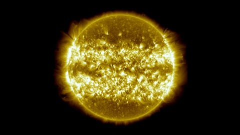 La actividad del sol durante tres a&ntilde;os