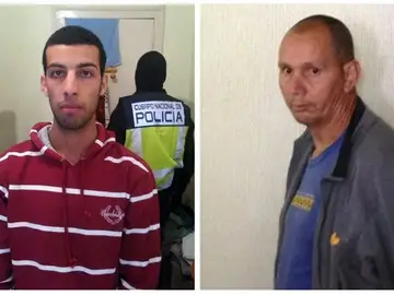 Fotos de Nou Mediouni, de origen argelino, detenido en Zaragoza y Hassan El Jaaouani, de origen marroquí, arrestado en Murcia Fotos de Nou Mediouni, de origen argelino, detenido en Zaragoza y Hassan El Jaaouani, de origen marroquí, arrestado en Murcia