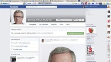 Perfil falso en Facebook de Derrick Arthur Anderson