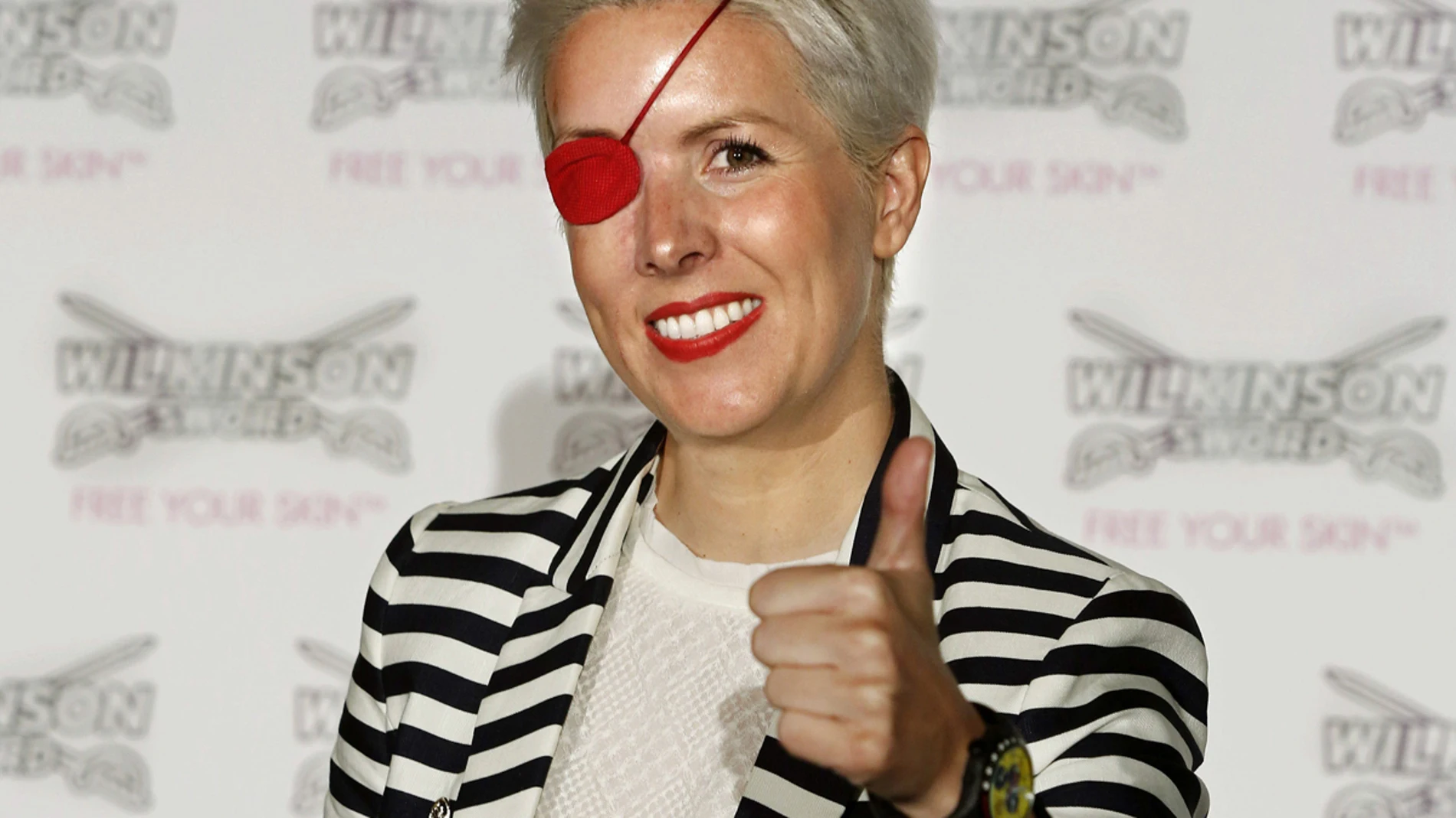 María de Villota, en una conferencia de prensa