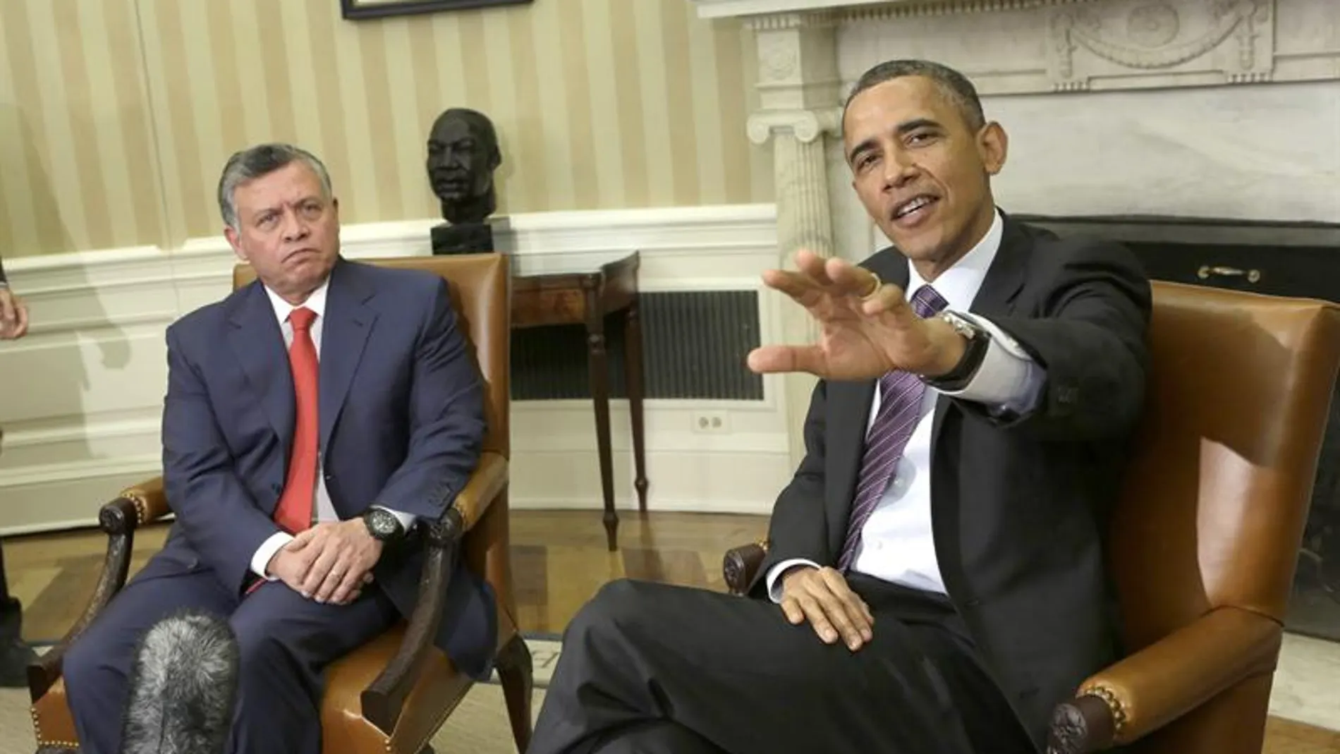 Barack Obama junto al rey de Jordania, Abdala II Barack Obama junto al rey de Jordania, Abdala II