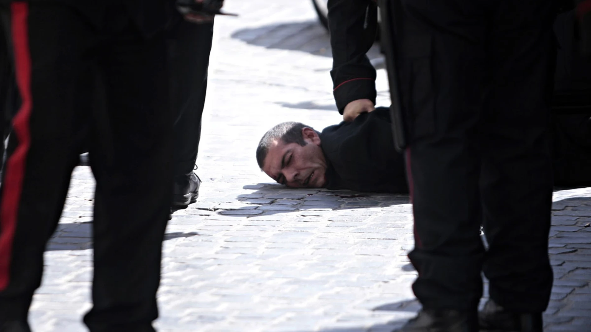 Un detenido por el tiroteo en el Parlamento de Roma Un detenido por el tiroteo en el Parlamento de Roma