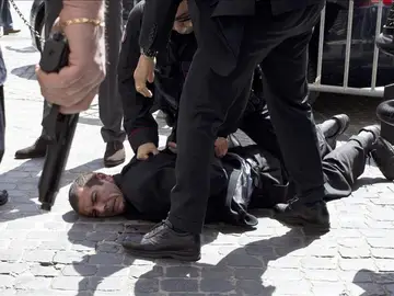 Momento de la detención de Luigi Preiti Momento de la detención de Luigi Preiti