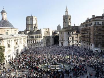Manifestación por el accidente del metro de Valencia