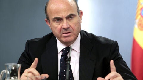 Luis de Guindos, en la rueda de prensa posterior al Consejo de ministros
