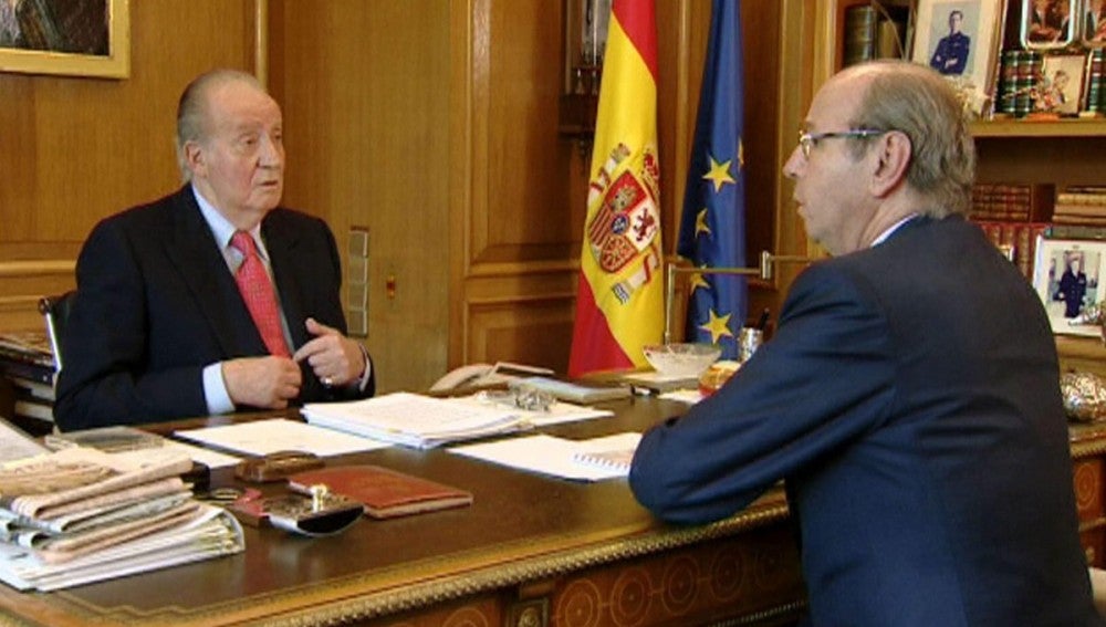 El Rey Juan Carlos junto Rafael Spottorno en su despacho