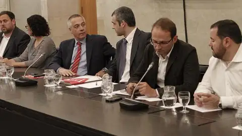 Pere Navarro, en la reunión sobre la consulta catalana Pere Navarro, en la reunión sobre la consulta catalana