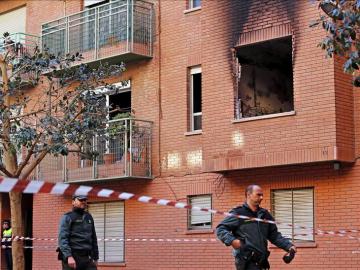 Piso quemado a consecuencia del incendio
