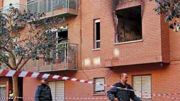 Piso quemado a consecuencia del incendio