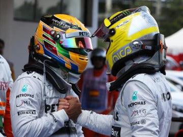 Hamilton y Rosberg, frente a frente