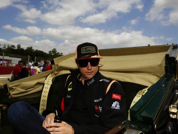 Raikkonen, en el 'Drivers Parade'