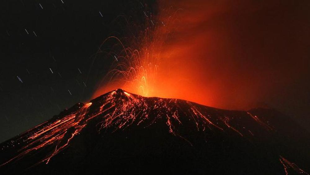 El volcán Popocatépetl