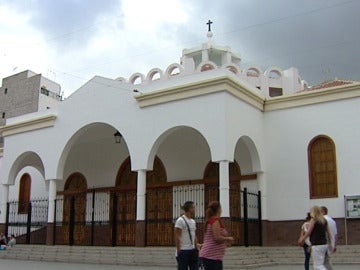 Plaza de la iglesia de Los Cristianos, en Tenerife Plaza de la iglesia de Los Cristianos, en Tenerife
