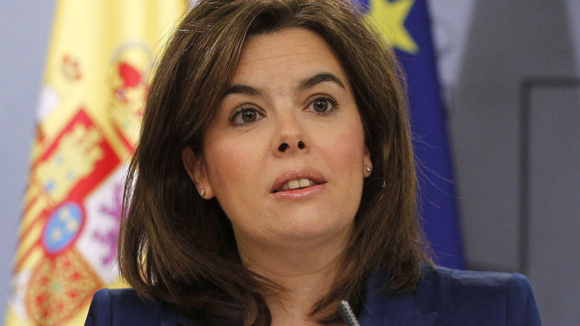 S&aacute;enz de Santamar&iacute;a, en la rueda de prensa del Consejo de Ministros