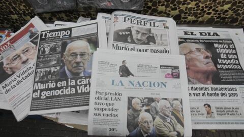 La prensa recoge la muerte de Videla