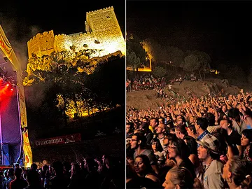 El escenario del 'Contempopránea' bajo el castillo El escenario del 'Contempopránea' bajo el castillo