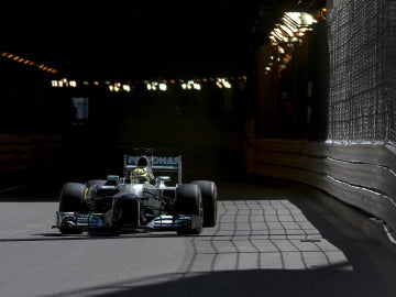 Rosberg en el circuito de Mónaco. 