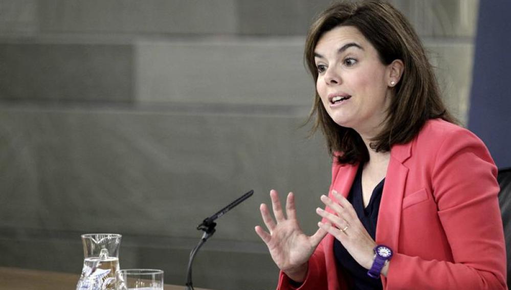 La vicepresidenta del Gobierno, Soraya Sáenz de Santamaría