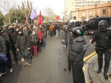 Fotografía de una manifestación de estudiantes en Barcelona (archivo)