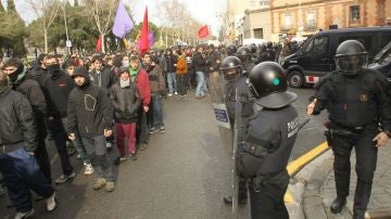 Fotografía de una manifestación de estudiantes en Barcelona (archivo)