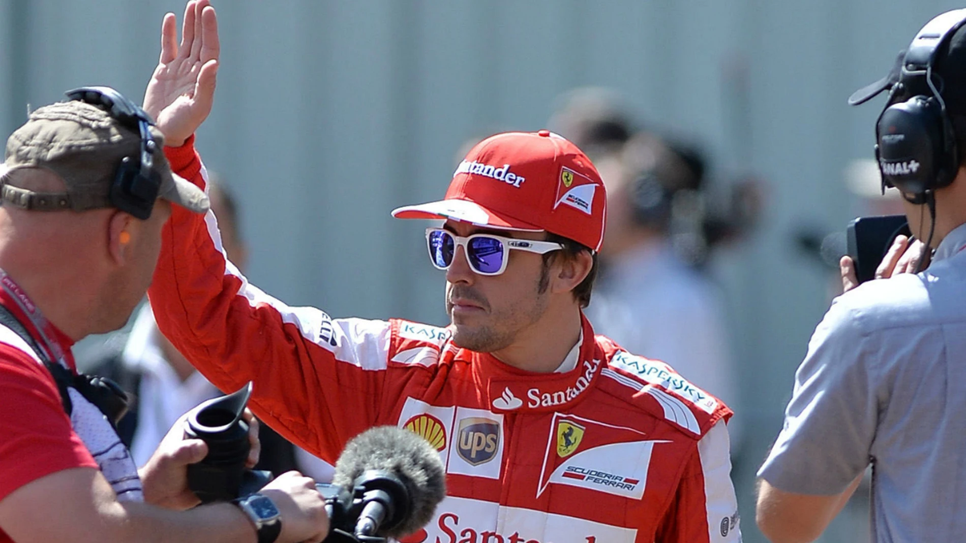 Fernando Alonso en el driver parade