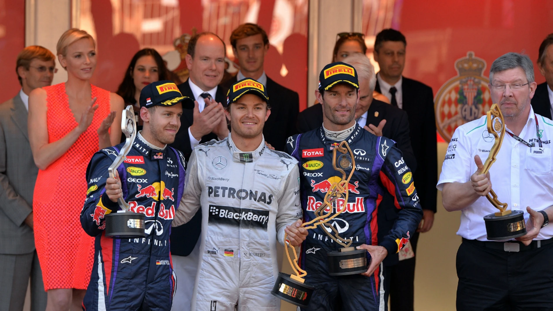 El podio del GP de Mónaco 2013