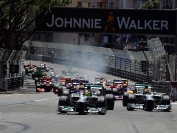 Salida del GP de Mónaco 2013