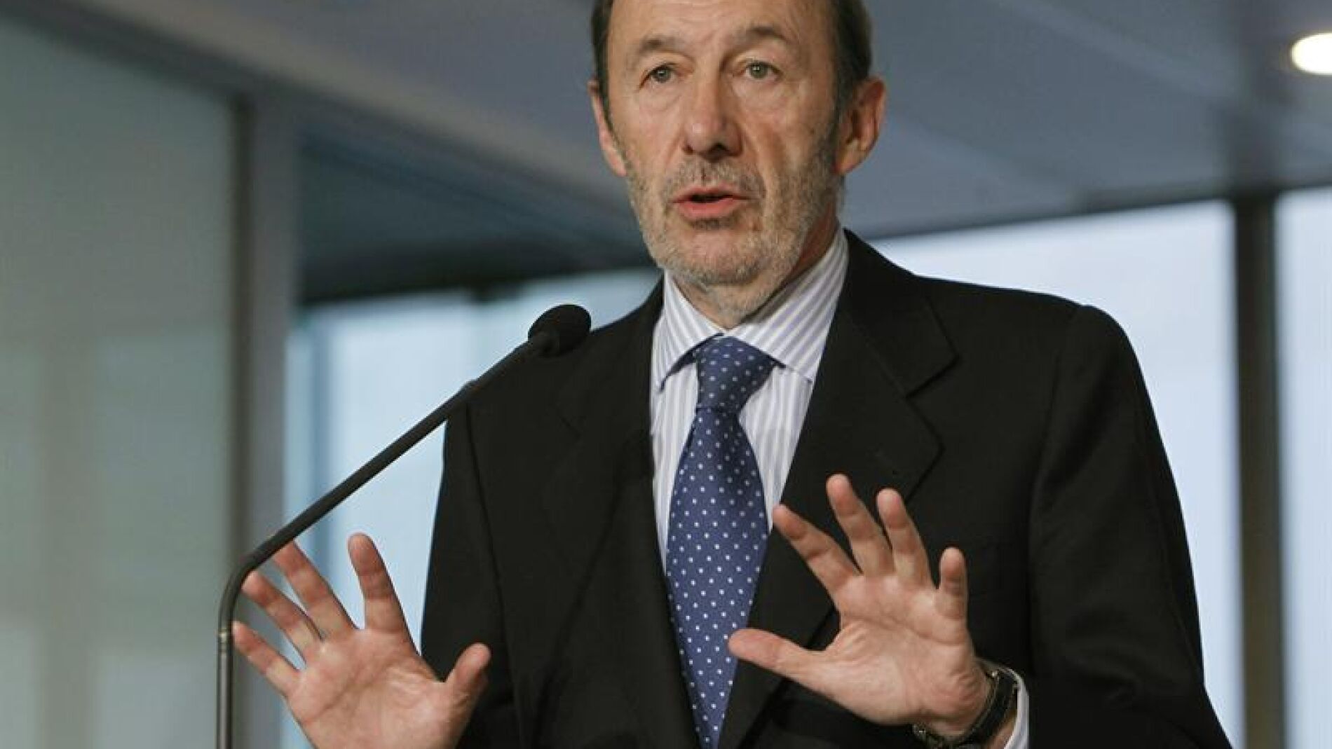 Alfredo P&eacute;rez Rubalcaba, secretario general del PSOE