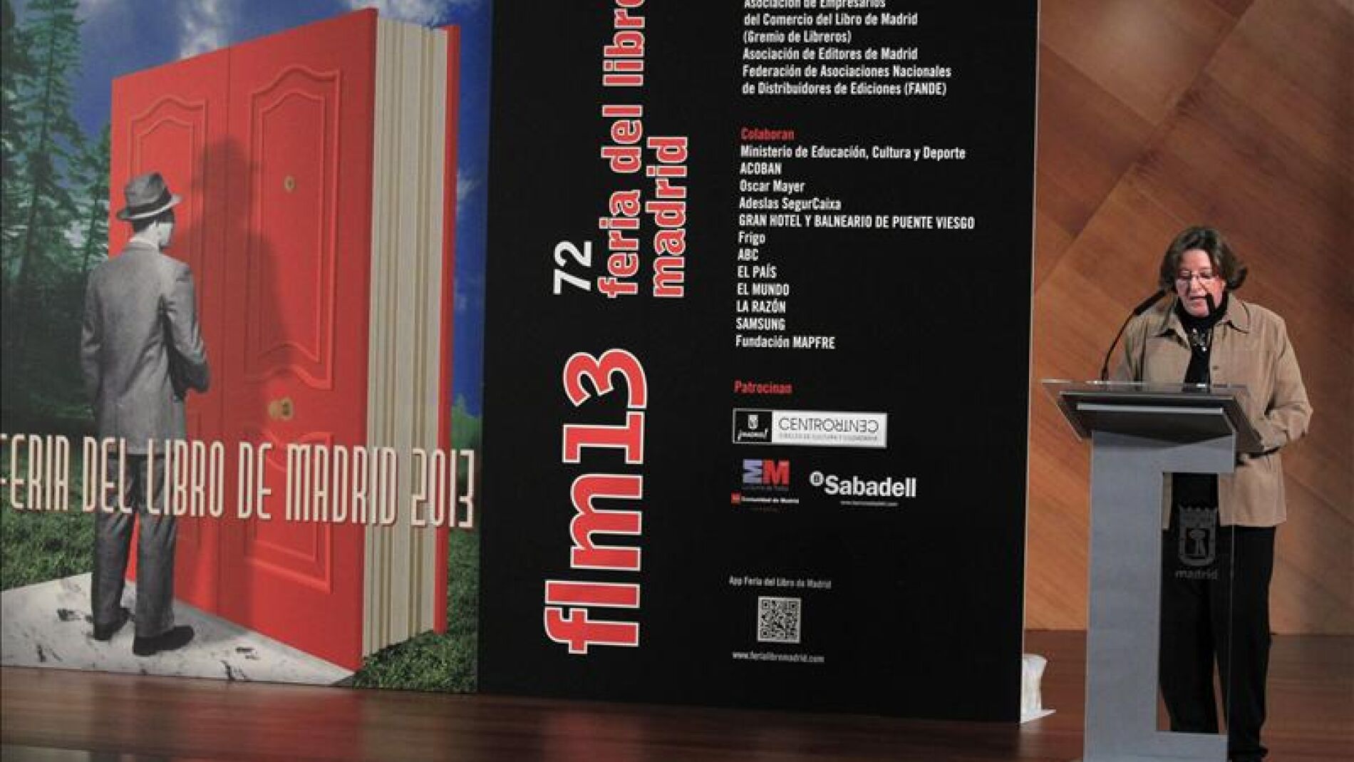 La presidenta de la Feria del Libro de Madrid, Pilar Gallego, durante la presentaci&oacute;n 