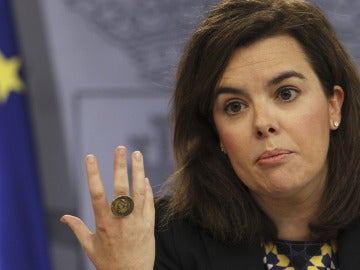 Soraya Sáenz de Santamaría, tras el Consejo de Ministros